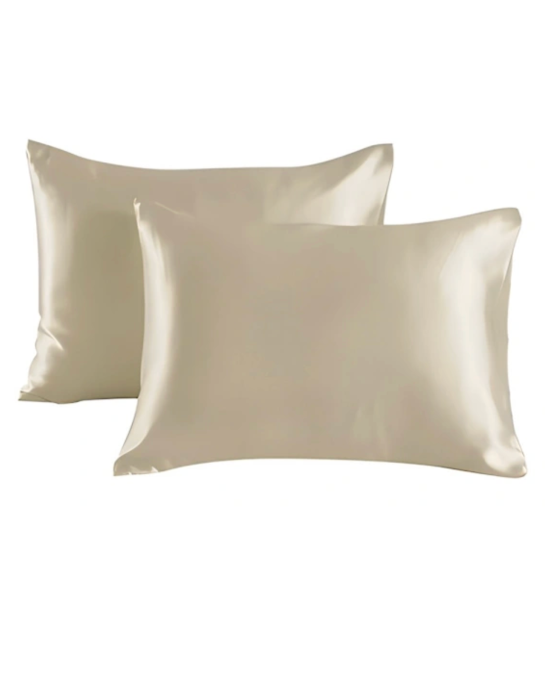Satin kuddfodral 2 pack beige